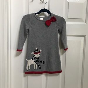 NEW Gymboree girls 18-24 Knit appliqué CHRISTmas dress. (No tag)